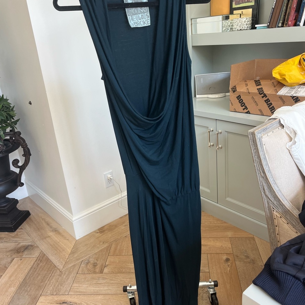 Young Fabulous & Broke Navy Backless Dress - Small